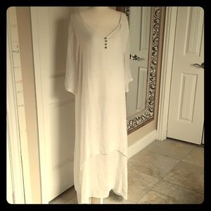 🎀LN Gorgeous eggshell crepe sun dress